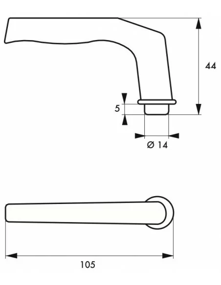 Bequille double carré 7 mm 1 portée