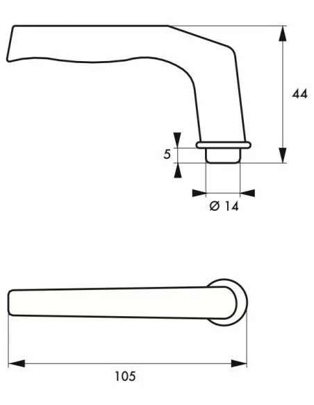 Bequille double carré 7mm 2 portées