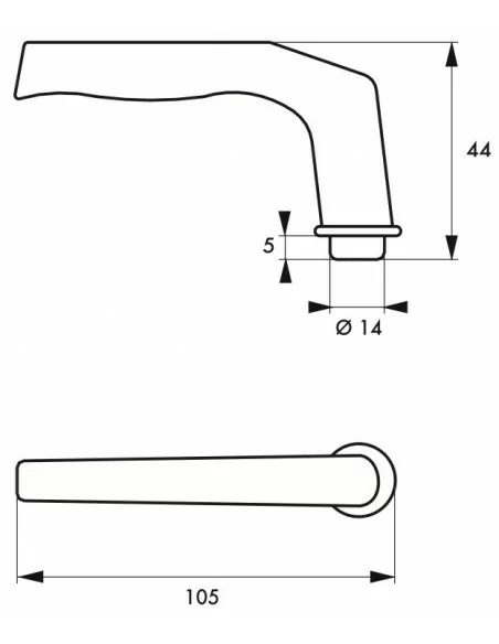 Bequille double carré 8 mm 1 portée