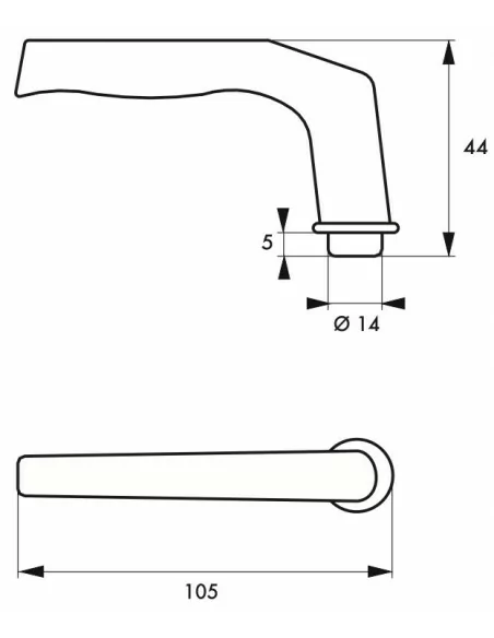 Bequille double carré 8 mm 2 portées