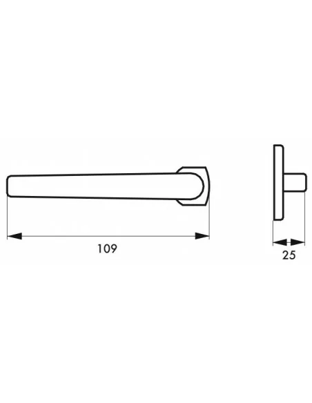 Bequille double chantilly blanc carré 7 mm