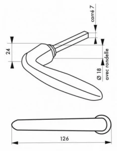 Bequille double deauville blanc - 1 portée 2