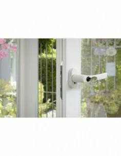 Bequille fenêtre laqué blanc à clé 2