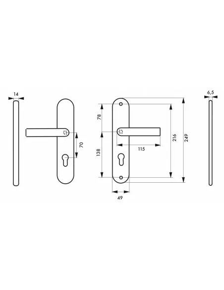 Ensemble de securite béquille double argent f1