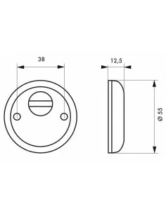 Paire de rosaces de sécurité chromé 2