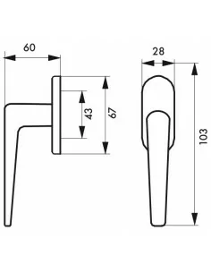 Béquille de fenêtre leto/maàa champ. 2