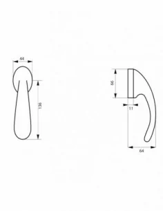 Bequille de fenêtre gran prix alu noir mat 2