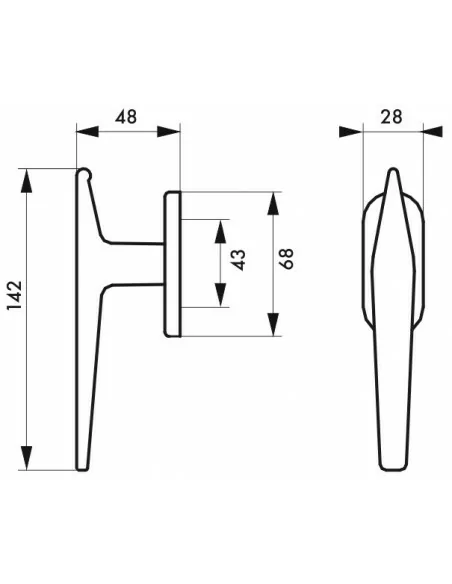 Bouton entrebailleur fenêtre f2 avec vis de pose