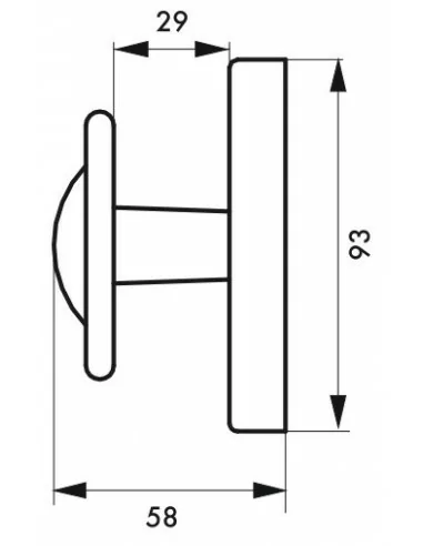 Bouton fonte peinte avec vis de pose Bouton fonte peinte avec vis de pose