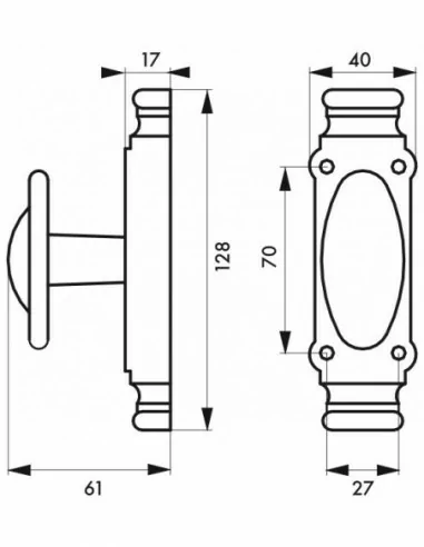 Tringle 16x5 mm noire pour crémone 1,15 m Tringle 16x5 mm noire pour crémone 1,15 m