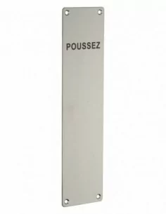 Plaque propreté inox 300x75 mm marquage noir