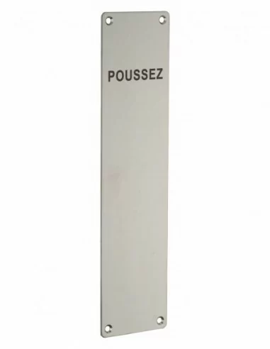 Plaque propreté inox 300x75 mm marquage noir