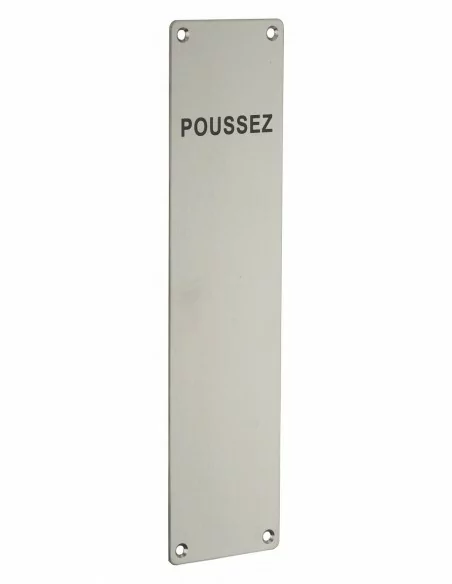 Plaque propreté inox 300x75 mm marquage noir