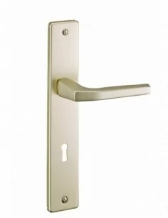 Poignée de porte Picardie trou de clé, l carré 8 mm x 72 mm