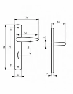 Poignée de porte Ares à condamnation 2
