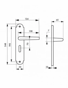 Poignée de porte Arthemis à condamnation 2