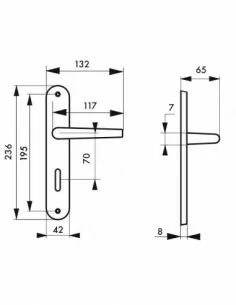 Poignée de porte Athena à condamnation 2
