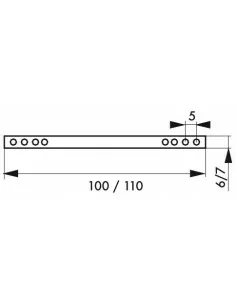 Carre percé 6 x 110 mm 2