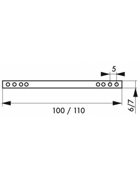 Carre percé 6 x 110 mm