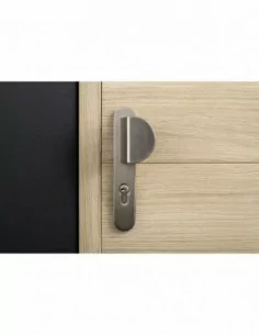 Poignée de porte Chantilly anodisé inox trou de cylindre,i pour porte palère 2