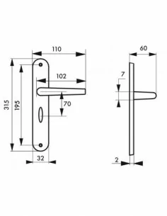 Poignée de porte Coq à condamnation 2