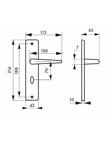 Poignée de porte Demeter à condamnation Poignée de porte Demeter à condamnation