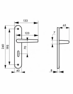 Poignée de porte Diane à condamnation 2