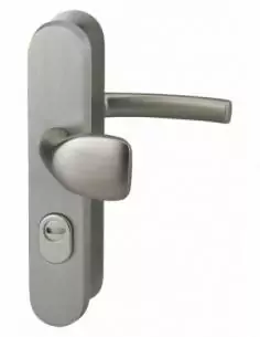 Poignée de porte Ensemble de securite palère anodisé inox f9