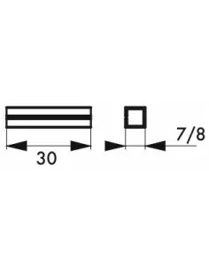 Fourreau carre 7 à 8 mm 2