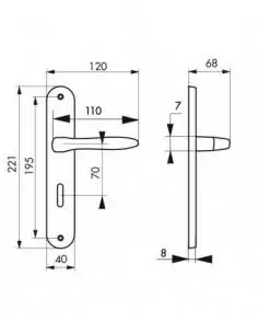 Poignée de porte Hera à condamnation 2