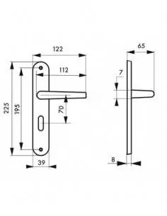 Poignée de porte Laura à condamnation 2