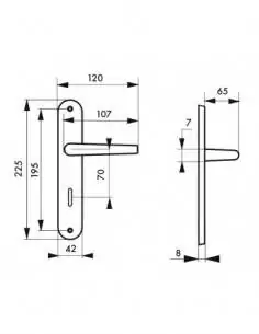 Poignée de porte Louis xv à condamnation 2
