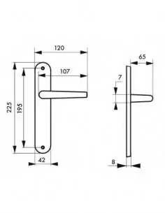Poignée de porte Louis xv sans trou bdc 2