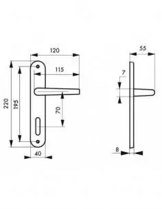 Poignée de porte Marianne à condamnation 2