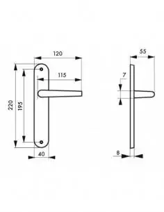 Poignée de porte Marianne sans trou bdc 2