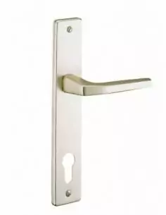 Poignée de porte Picardie trou de cylindre, i carré 7 mm entr'axe 92 mm