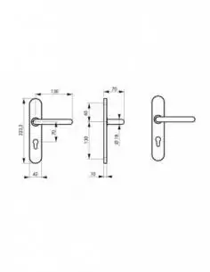 Poignée cuivre trou de cylindre, i 2
