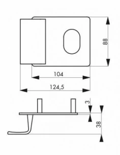 Poignee porte palère pour horga cp a2p* marron réversible 2