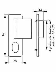 Poignee porte-palère pour beluga / tribando a2p* marron réversible 2