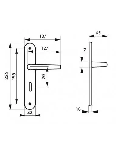 Poignée de porte Poseidon à condamnation Poignée de porte Poseidon à condamnation