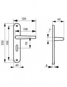 Poignée de porte Selene à condamnation 2