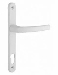 Poignée de porte Sultane 235x25 c8x92 trou de cylindre palère blanc 2