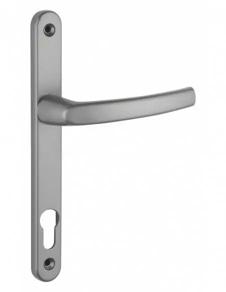 Poignée de porte Sultane 235x25 c8x92mm trou de cylindre béquille saillie réduite inox f9