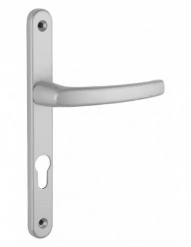 Poignée de porte Sultane 235x25 c7x70mm trou de cylindre argent f1