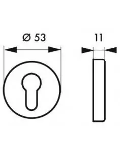 Paire de rosaces champagne cylindre 2
