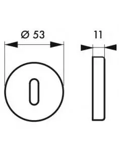 Paire de rosaces inox 304 clé 2