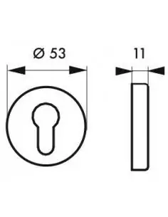 Paire de rosaces inox 304 cylindre 2