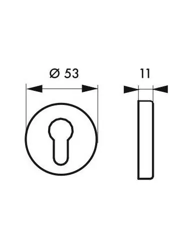 Paire de rosaces inox 304 cylindre Paire de rosaces inox 304 cylindre