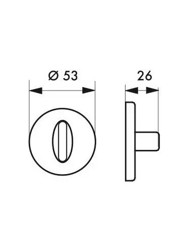 Paire de rosaces nickelé brossé condamnation Paire de rosaces nickelé brossé condamnation