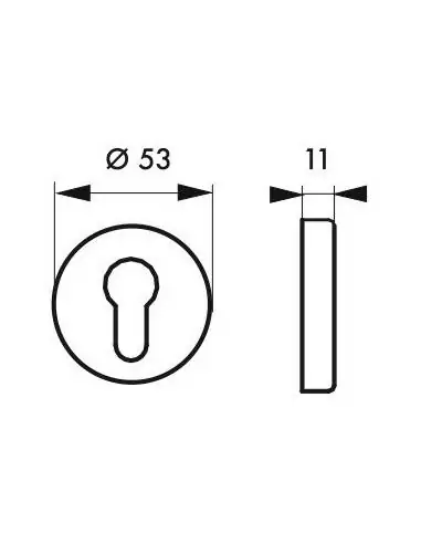 Paire de rosaces nickelé brossé cylindre Paire de rosaces nickelé brossé cylindre